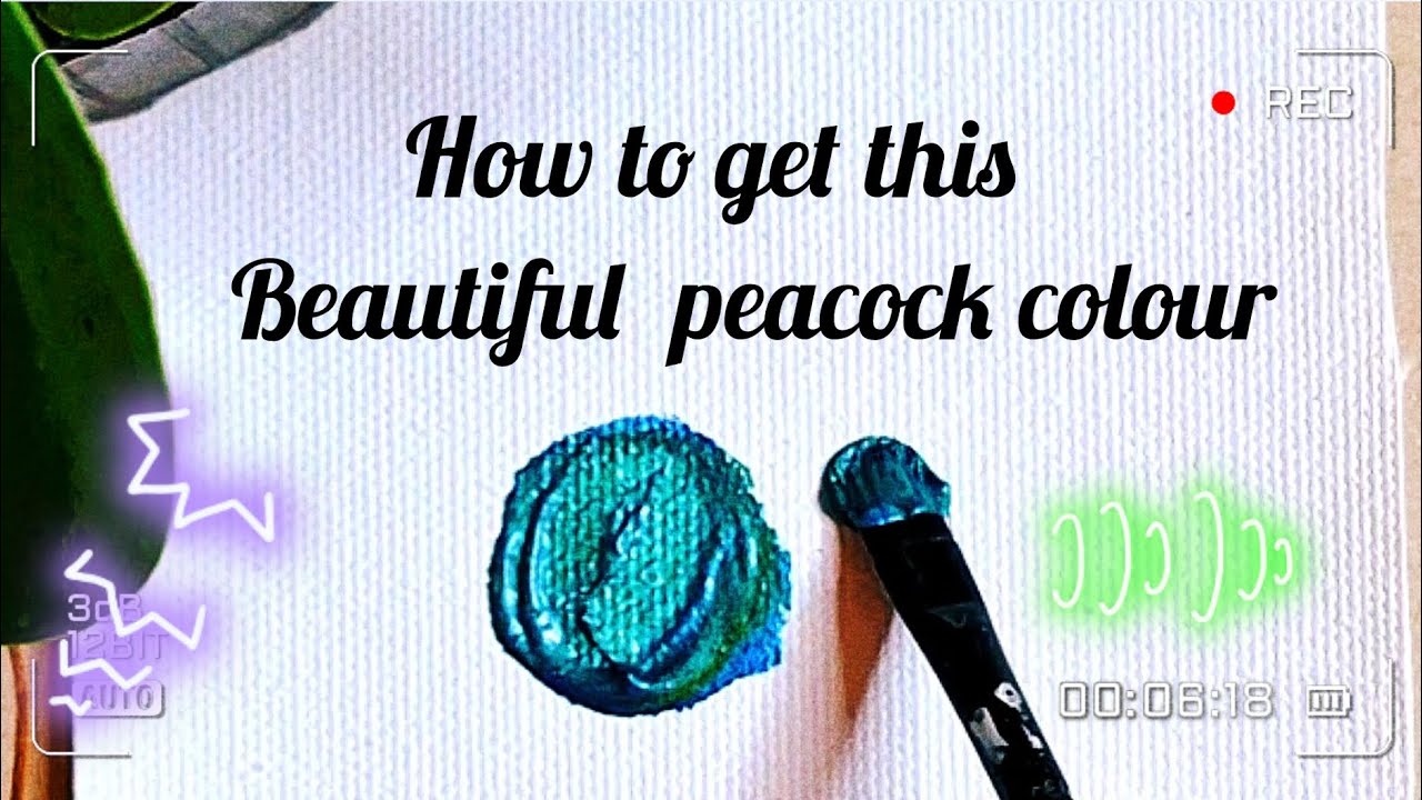 Colour mixing for peacock colour 🦚 How to get peacock colour by acrylic ...