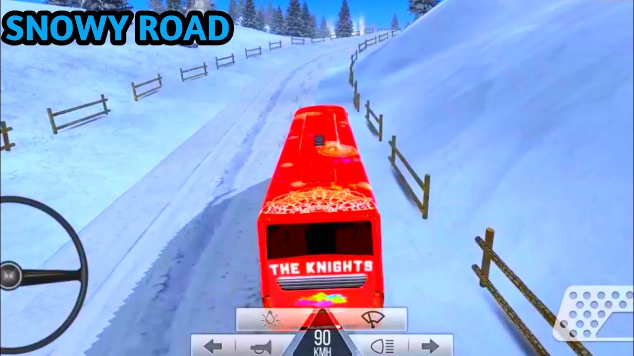 Modern Bus Driving Game - Snowy Road Mode Gameplay - Robixx Gaming