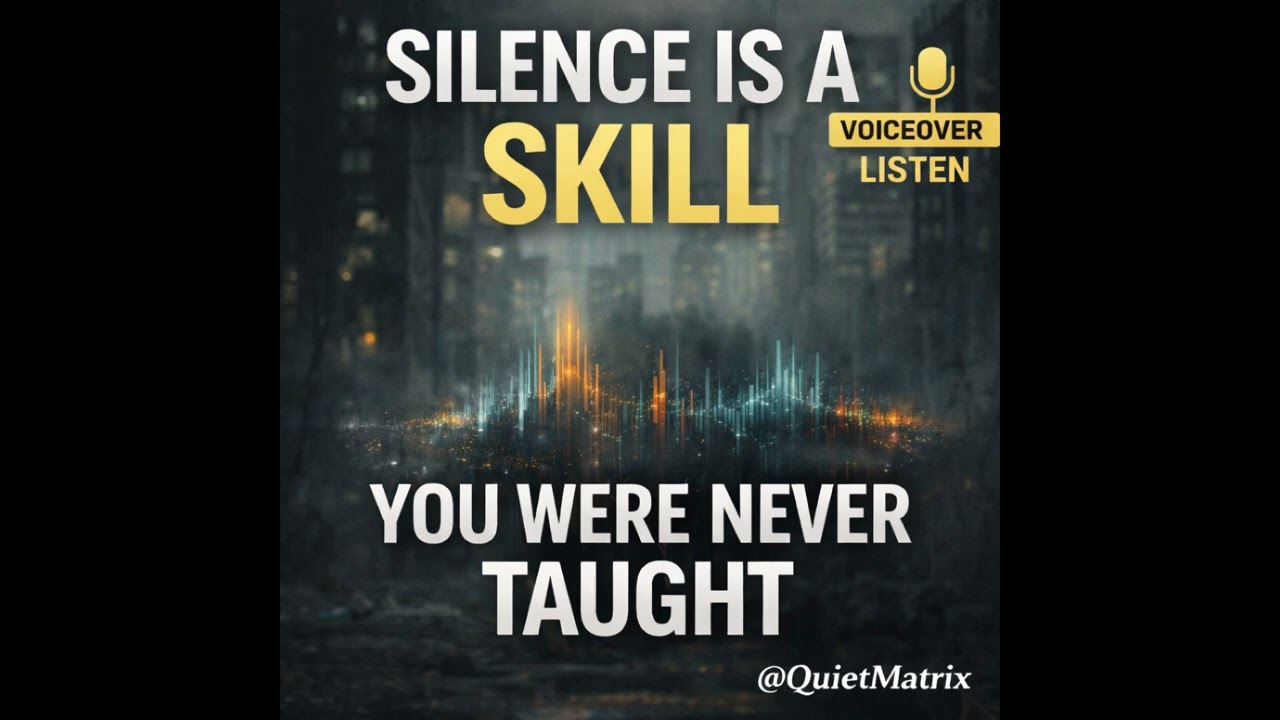 Silence Is a Skill You Were Never Taught (Audio Listen)