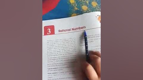 Class 7th Maths, Chapter 3, Rational Numbers, Exercise 3.1