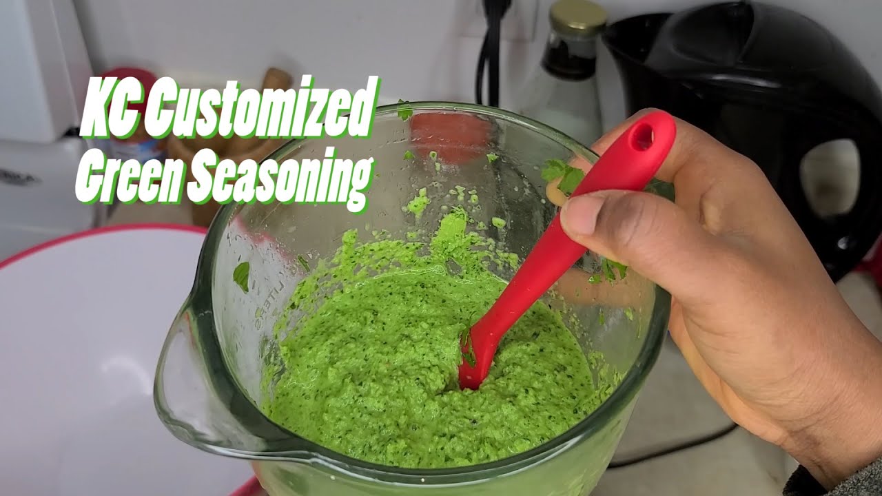 How to make Caribbean KC Customized Green Seasoning: for all your meat seasoning needs!