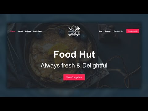 Responsive Restaurant Website design Using HTML CSS & Bootstrap | Food Website HTML And CSS