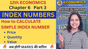 How to Calculate SIMPLE INDEX Numbers | 12th economics Chapter 6 Maharashtra Board | Pooja Kela