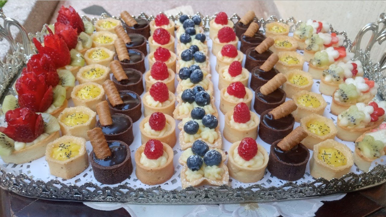 تارتوليت صغار برستيج ومنوعين في بلاطو كياخد العقل ديال النهار الكبير  mini tartelettes