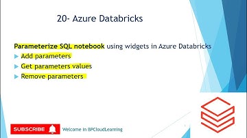 20- Parameterize SQL notebook using widgets in Azure Databricks  Widgets in SQL in Azure Databricks
