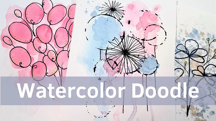 Watercolor + Doodle | Watercolor background techniques for beginners & art journaling + cardmaking