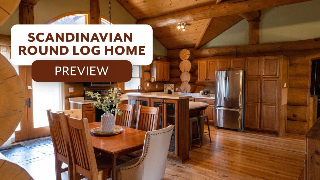 Haysville Open Concept Scandinavian Round Log Home