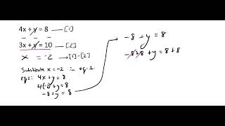 Algebra - Solving Simultaneous Linear Equations | Example 2