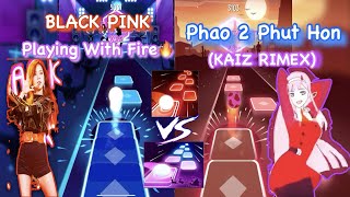 Tiles hop - BLACKPINK playing with fire VS phao - 2 phut hon screenshot 1