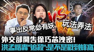 外交部開告徐巧芯洩密！洪孟楷轟「追殺」：是不是戳到馬蜂窩了【CNEWS】