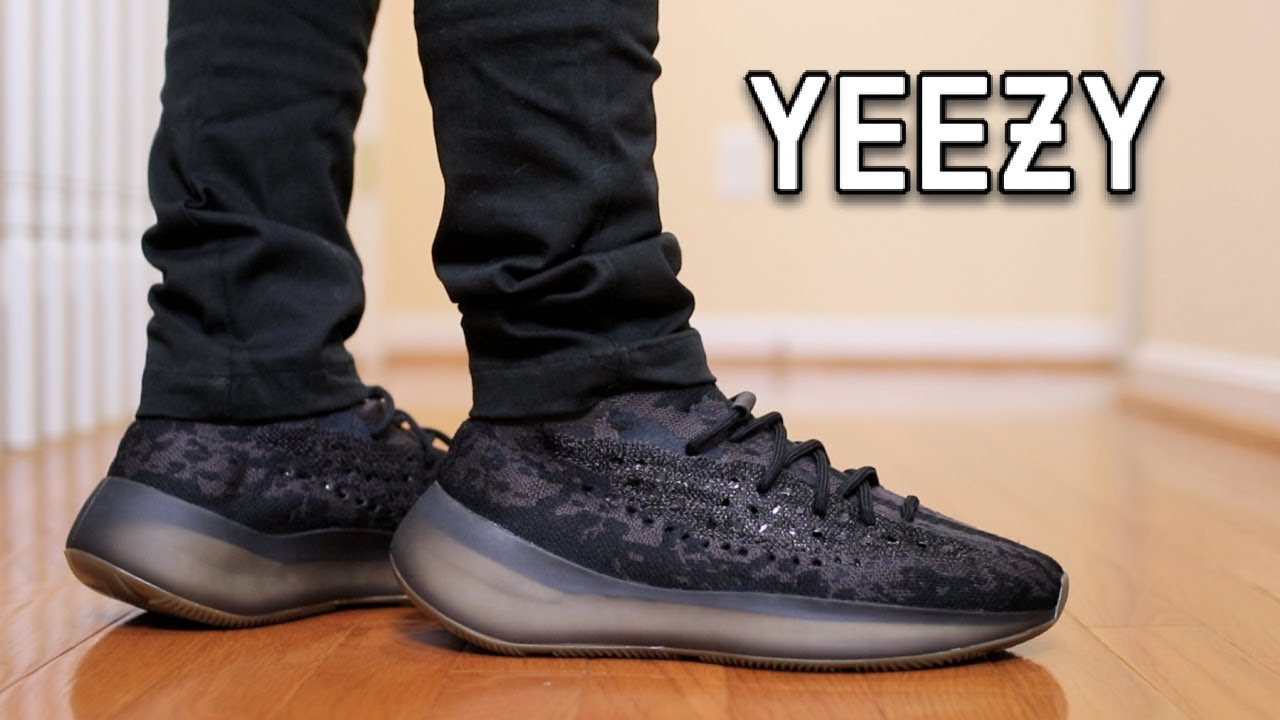 yeezy 380 black on feet