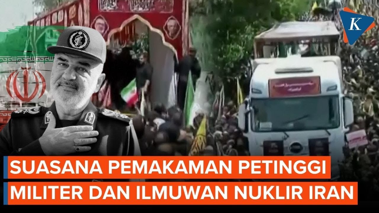 [FULL] Potret Warga Iran Antar Jenazah Tokoh Militer dan Ilmuwan Nuklir ke Pemakaman