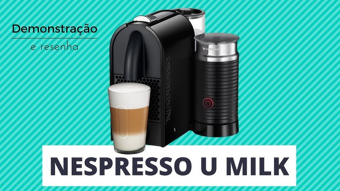 ensom shabby kylling Nespresso U milk D50 Espresso Maker with Aeroccino Milk Frother, Pure Black  - YouTube