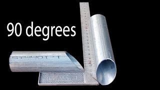 How to cut the pipe 90 degrees