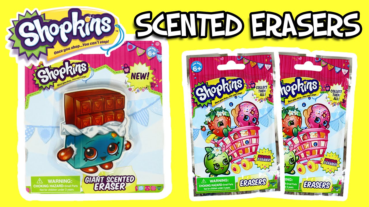 Shopkins Ep. 39 Scented Shopkins Erasers Blind Bag YouTube