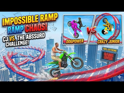 SHINCHAN AND FRANKLIN TRIEDTHE IMPOSSIBLE CURVY RAMP CHAINBRIDGE PARKOUR CHALLENGE GTA 5