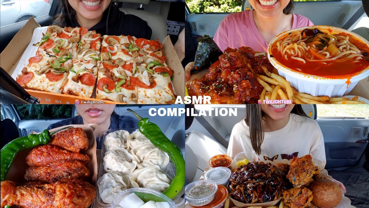BEST TWILIGHT ASMR EATING FOOD COMPILATION (MUKBANG) *BIG BITES*