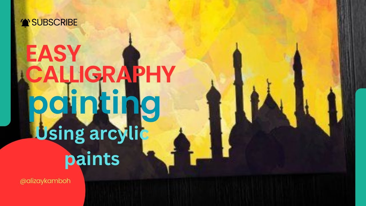 easy arcylic calligraphy painti ng for beginners | step by step ...
