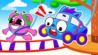 Wobbly Bridge & Floor is Lava! Funny Games with Baby Cars