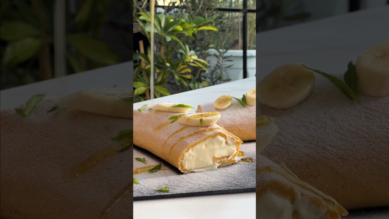 Banana Swiss Roll Cake Recipe 💛 The Must-Try Summer Dessert