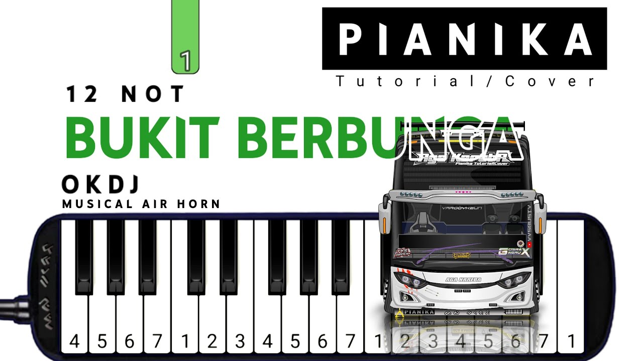 Pianika Telolet Basuri *BUKIT BERBUNGA* - Tutorial Pianika