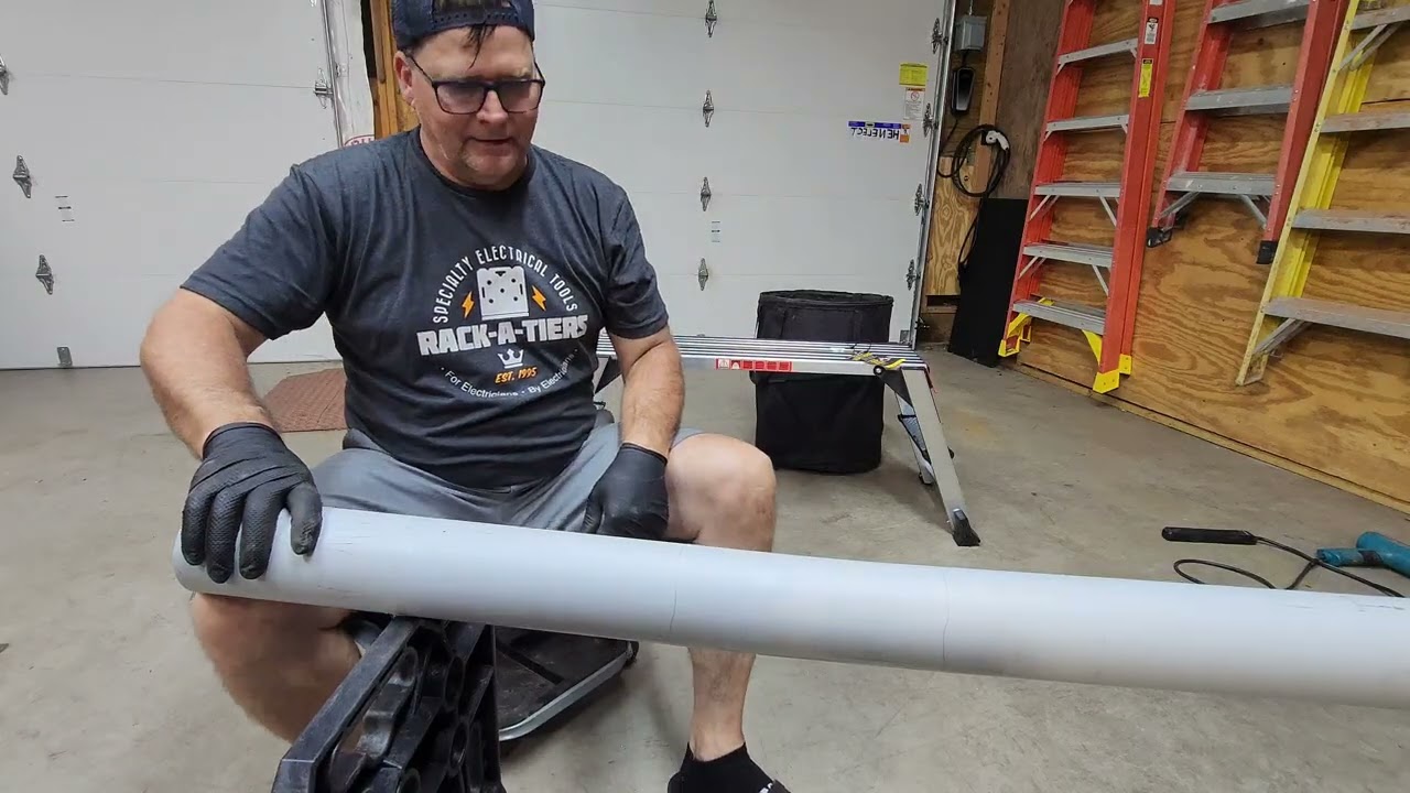 Cold Bending 3" schedule 40 PVC Conduit by hand 