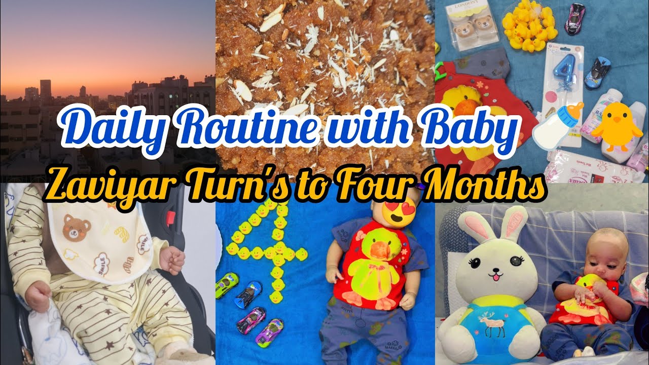 Zaviyar Turn's to Four Months, Pakistani Mom🇵🇰Routine with Baby in UAE ❤️,Baby vaccination In UAE 🇦🇪
