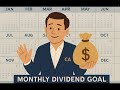 Monthly dividend goal for a stocks & shares investment portfolio - what buys to make?