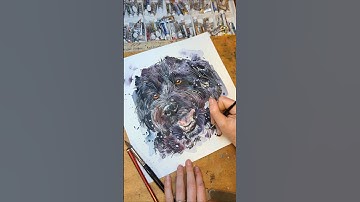 Black dogs are always fun to paint! Here