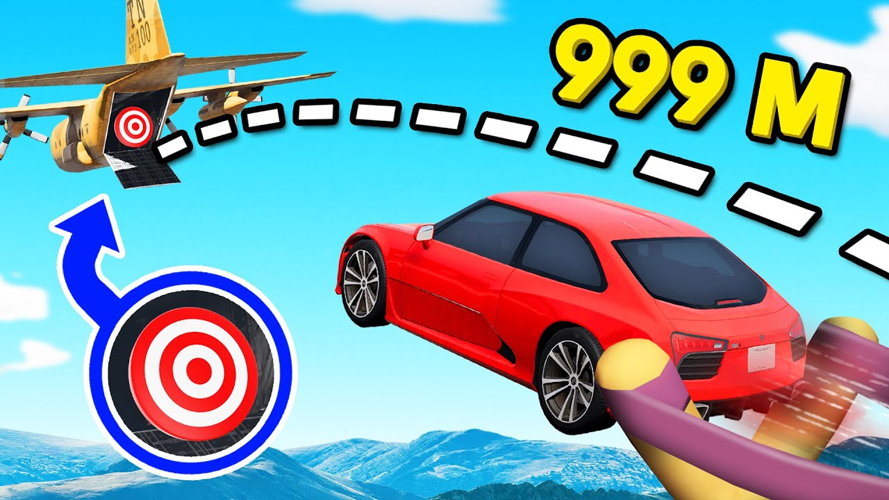 MASSIVE SLINGSHOT vs CARS! YouTube