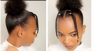 5 Minutes Hairstyle: Quick and Cute Natural hair hairstyle tutorial