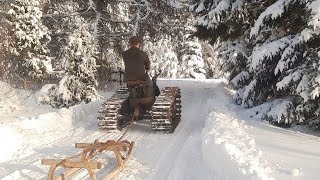 Steel-Tracks in the Snow of Sweden. -20°c.