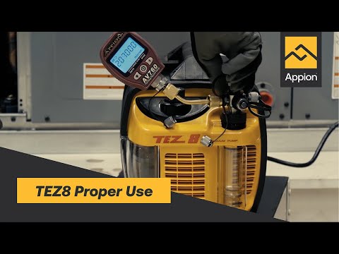 Appion TEZ8 Proper Use Tips