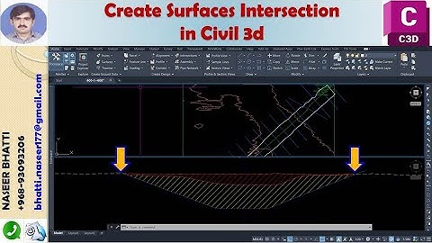 Create Surfaces Intersection in Civil 3d | Intersection Between Two Civil 3D Surfaces