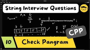 Check if string is pangram | String Interview Question