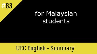 Uec English Summary Writing Youtube