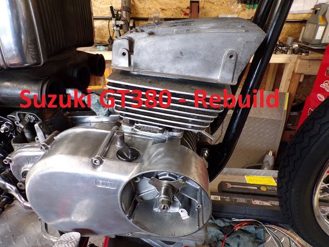 Suzuki GT380 Reassembly - Engine back in frame - YouTube