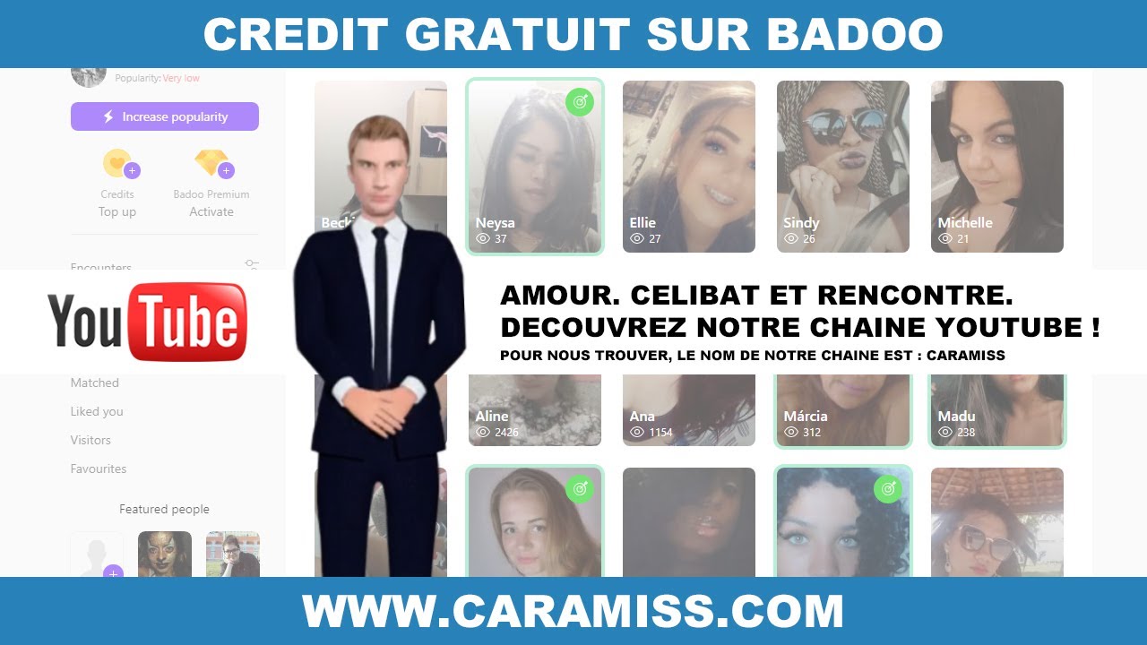 Crédit gratuit sur Badoo - YouTube