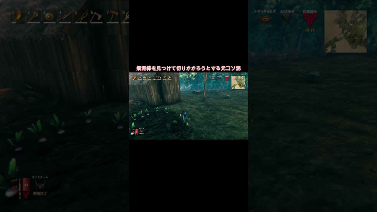 互いに畑を盗みあう仲 #gaming #たいじ #配信者 #shots #たいちゃんねる #openrec #ヴァルヘイム #valheim #とりバード
