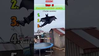 Top 5 trampoline moments #funny #ranking #shorts