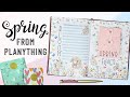 PLAN WITH ME &amp; FLIP THROUGH | SPRING BULLET JOURNAL SPREAD WITH NEW PLANYTHING SUBSCIPTIONS