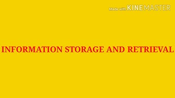 Information storage and Retrieval