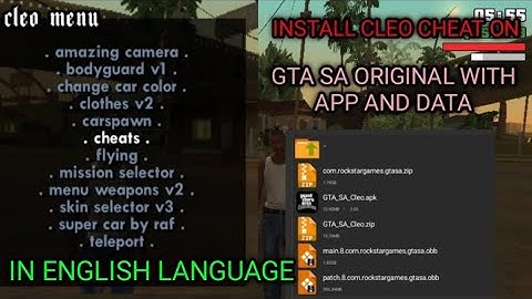 How To Instal Cleo Mods In GTA San Andreas Original Android CLEO Scripts Cheats Menu In GTA SA 2024