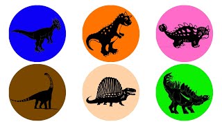 RAINBOW COLORS - Carnotaurus, Dimetrodon, Dracorex, Kentrosaurus, Ankylosaurus, dan Brontosaurus