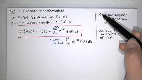 49. Laplace Transformation Defined, Laplace transform of piecewise linear function using definition