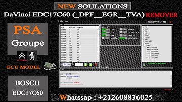 EDC17C60  Remover ( DPF_EGR_TVA )   By DaVinci 1.0.22