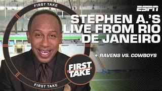 Information 'BOM DIA!' 👋 Stephen A.'s LIVE in Brazil for Ravens vs. Cowboys 🏈 | First Take Update