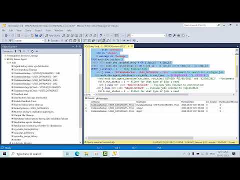 How to Retrieve SQL Server Jobs History As Per Our Requirement | T SQL Query to Fetch jobs History