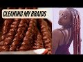 HOW TO CLEAN BRAIDS (Without Washing👀) | KNOTLESS BRAIDS