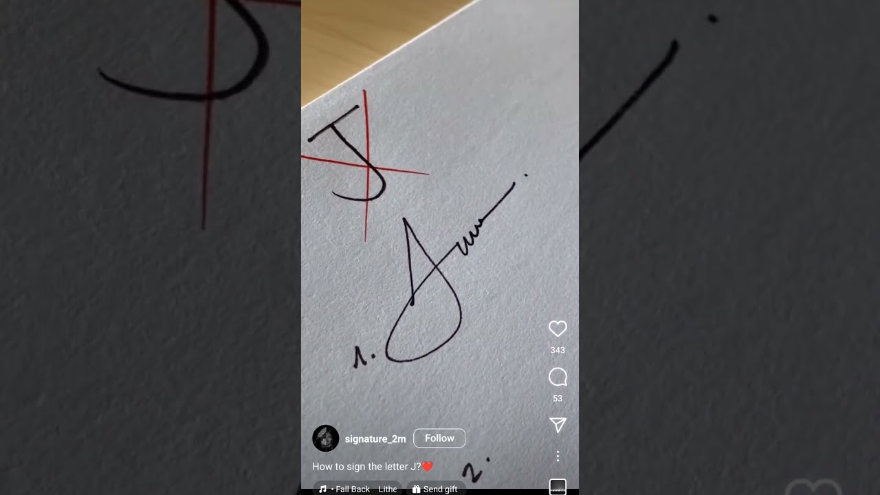 How To Sign The Letter J Shorts Signature Easy